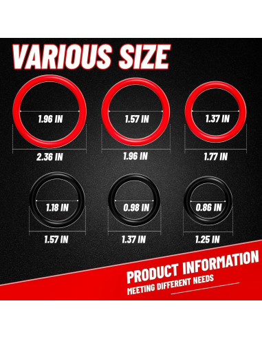 6 Pcs Anillos de Silicona Genérico para Hombres - Placer Mejorado