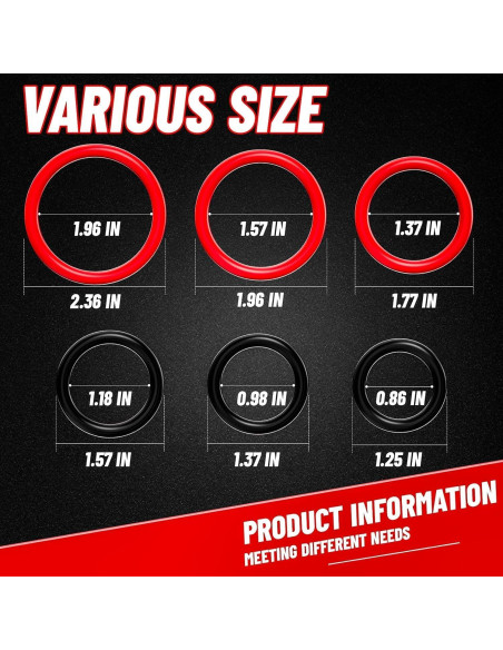 6 Pcs Anillos de Silicona Genérico para Hombres - Placer Mejorado