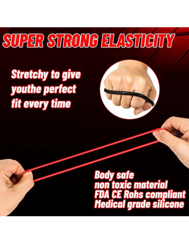 6 Pcs Anillos de Silicona Genérico para Hombres - Placer Mejorado