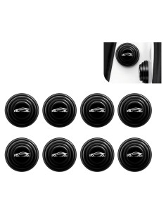 Amortiguadores de Puerta SLIMI 8 PCS Silicona Aislante Negro