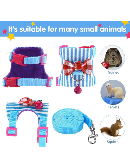 Juego de Arnés y Correa para Hámster SATINIOR - Tamaño S