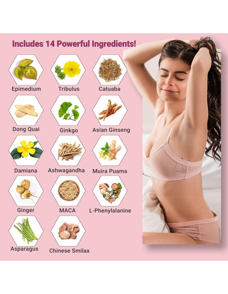 Aumentador de Libido para Mujeres Libido Glow Girl - 60 Cápsulas
