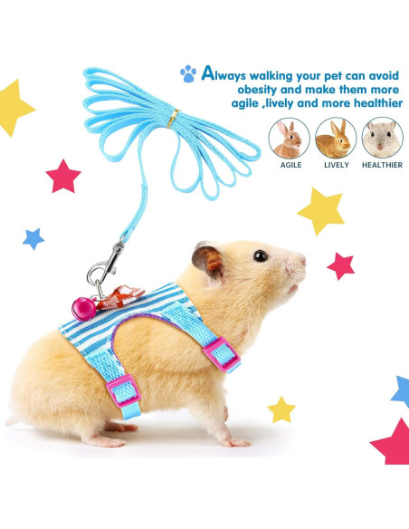 Juego de Arnés y Correa para Hámster SATINIOR - Tamaño S