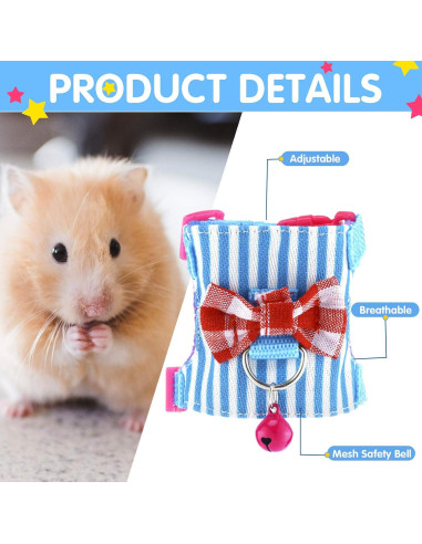 Juego de Arnés y Correa para Hámster SATINIOR - Tamaño S