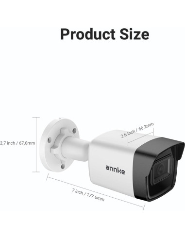 Cámara de Seguridad PoE ANNKE C500 3K con Audio y Visión Nocturna