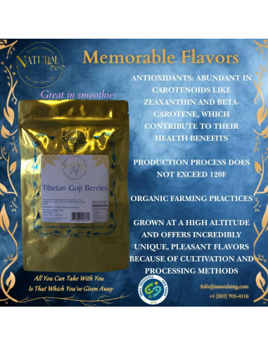 Bayas de Goji Tibetanas Auténticas Natural Zing 454 g