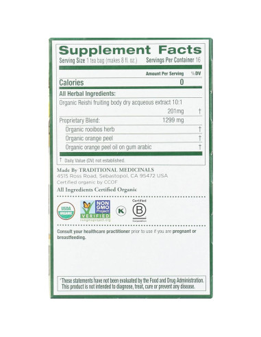 Té Orgánico de Hongo Reishi Medicinales Tradicionales 16 Cuentos