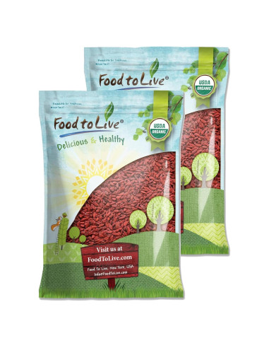 Bayas de Goji Orgánicas Food to Live 4.54 kg Secadas al Sol