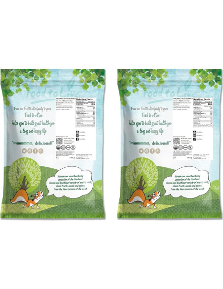 Bayas de Goji Orgánicas Food to Live 4.54 kg Secadas al Sol