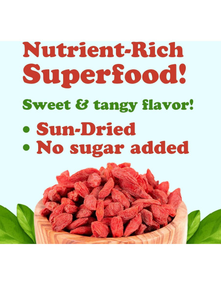 Bayas de Goji Orgánicas Food to Live 4.54 kg Secadas al Sol
