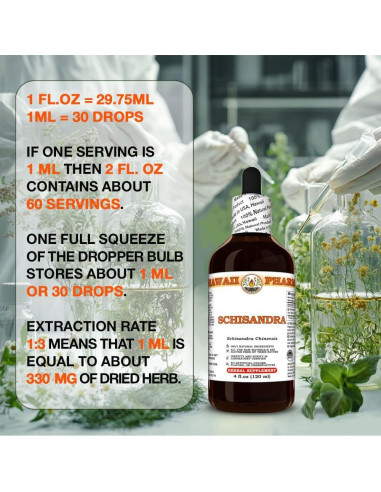 Tintura de Schisandra 59.15 ml Hawaii Pharm - Extracto Natural