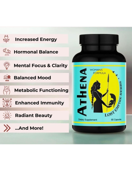 Fórmula Herbal Athena para Mujeres | Lost Empire Herbs | 90 Cápsulas