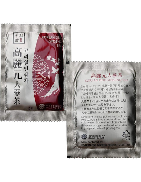 Té de Ginseng Coreano LENITH 60g (20 Bolsitas de 3g)