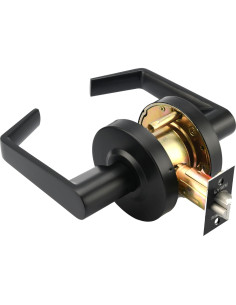 Cerradura de Puerta Comercial Lynn Hardware - Cilíndrica Negra 2