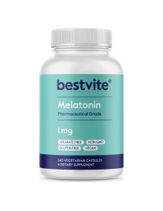 Melatonina 1 mg Bestvite 240 Cápsulas Veganas Sin Gluten