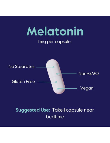 Melatonina 1 mg Bestvite 240 Cápsulas Veganas Sin Gluten