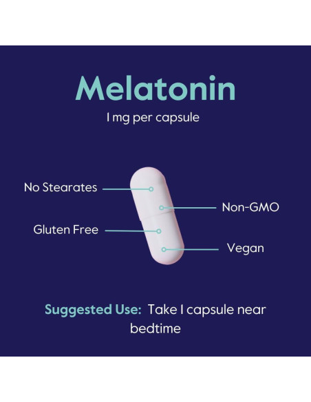 Melatonina 1 mg Bestvite 240 Cápsulas Veganas Sin Gluten