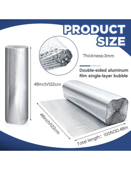 Cubierta Aislante Térmica Ireer 1.22x30.48m 3mm para Puertas