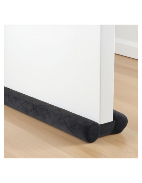 Tapones de Draft Amugret para Puerta - Terciopelo Negro 76-91 cm