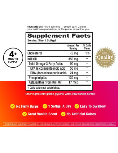 MegaRed Aceite de Krill Omega-3 350mg 130 Cápsulas Blandas