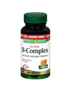 Complejo B Nature's Bounty 150 Tabletas con Ácido Fólico y Vitamina C