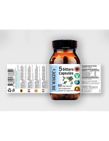 Cápsulas Amargas DR WAKDE 60 Veganas Desintoxicación Ayurveda