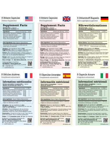 Cápsulas Amargas DR WAKDE 60 Veganas Desintoxicación Ayurveda