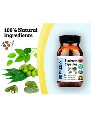 Cápsulas Amargas DR WAKDE 60 Veganas Desintoxicación Ayurveda