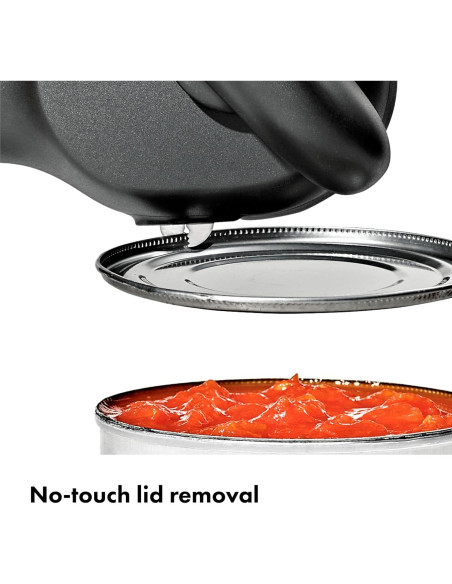 Abrelatas OXO Good Grips Bisel Suave Negro Acero Inoxidable