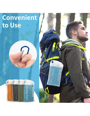 Toallas Enfriadoras YESLIFE 4 Piezas 101.6x30.5cm Microfibra