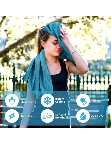 Toallas Enfriadoras YESLIFE 4 Piezas 101.6x30.5cm Microfibra