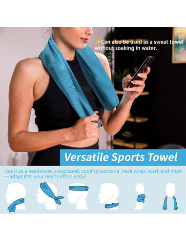 Toallas Enfriadoras YESLIFE 4 Piezas 101.6x30.5cm Microfibra