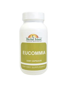 Cápsulas de Polvo de Hoja de Eucommia Isla Herbal 30 Unidades