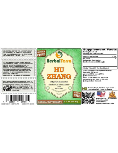 Extracto Líquido de Raíz Hu Zhang Sin Alcohol 60 ml - Herbal Terra