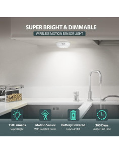 Sensor de Movimiento Luz LED Reoshine 6000K 3 Paquete 2