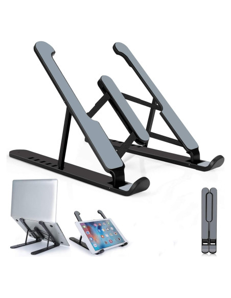 Soporte de Laptop Plegable pidien Ajustable 6 Niveles Negro