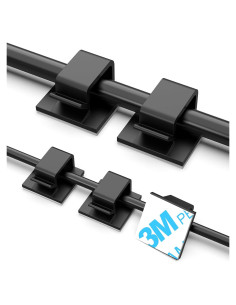 100 Clips Adhesivos para Cables TidyHelper - Pequeños y Grandes