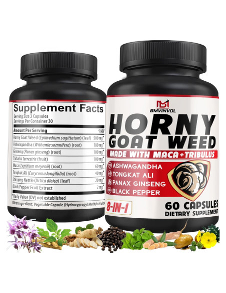 Cápsulas Veganas de Hierba de Cabra Caliente BMVINVOL - 60 Unidades