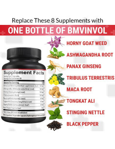 Cápsulas Veganas de Hierba de Cabra Caliente BMVINVOL - 60 Unidades 2