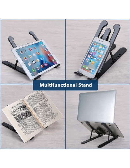 Soporte de Laptop Plegable pidien Ajustable 6 Niveles Negro