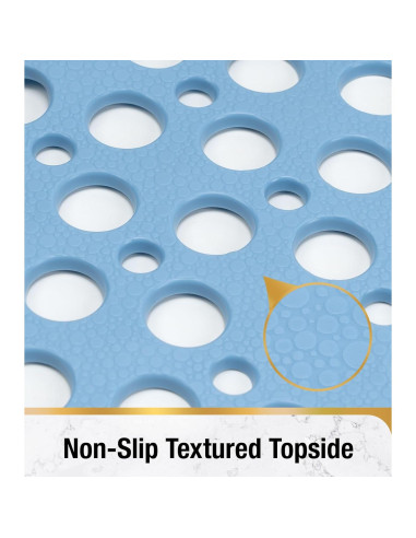 Alfombrilla de Baño Antideslizante HITSLAM 71x38 cm Azul