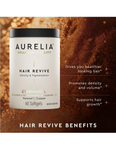 Suplemento Antienvejecimiento Aurelia Revive Cabello 81g 2
