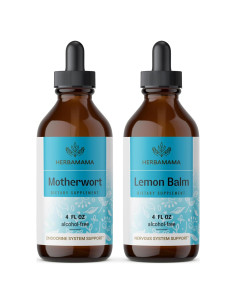 Kit de Gotas Líquidas Herbamama - Tintura Madre Selva y Melisa 118 ml - Vegano y Sin Alcohol