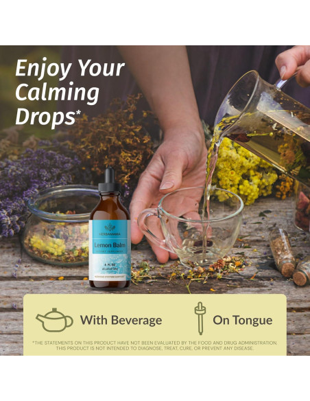 Kit de Gotas Líquidas Herbamama - Tintura Madre Selva y Melisa 118 ml - Vegano y Sin Alcohol