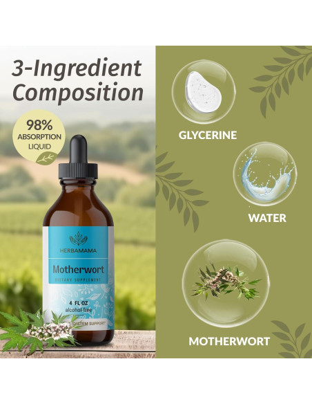 Kit de Gotas Líquidas Herbamama - Tintura Madre Selva y Melisa 118 ml - Vegano y Sin Alcohol