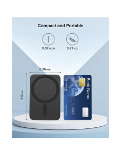 Cargador Portátil Inalámbrico Miady 5000mAh USB-C 12W 2