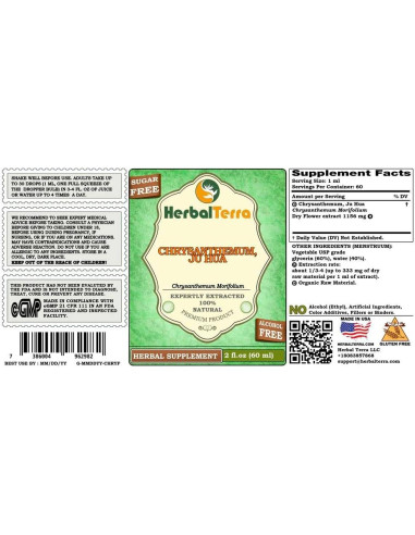 Glicerita de Crisantemo Orgánica Sin Alcohol 60 ml Herbal Terra