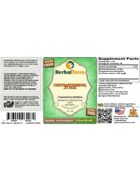 Glicerita de Crisantemo Orgánica Sin Alcohol 60 ml Herbal Terra