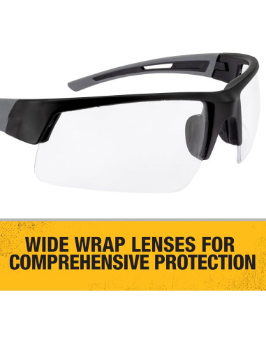 Gafas de Seguridad DEWALT DPG100-1D - Marco Negro - Lente Clara