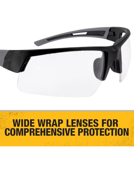 Gafas de Seguridad DEWALT DPG100-1D - Marco Negro - Lente Clara